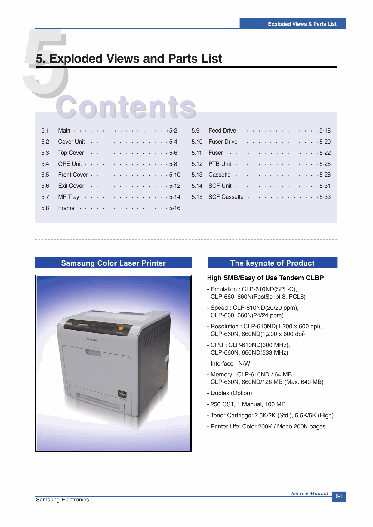 Samsung Color-Laser-Printer CLP-660 Parts Manual-1